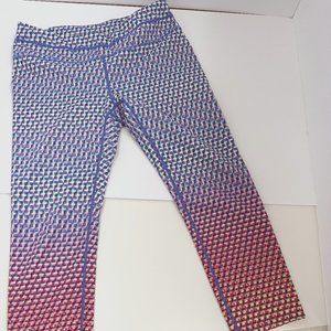 ATHLETA Leggings Tights Vivid Sonar Capri Yoga Multicolor Workout XS #212391-00
